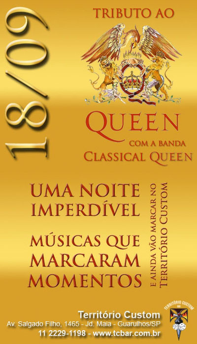 Show Classical Queen 18 de Setembro em Guarulhos
